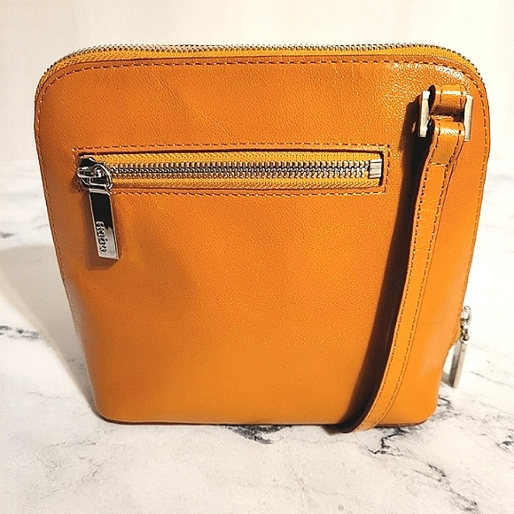 HOBO The Original Warm Orange Leather Crossbody Bag